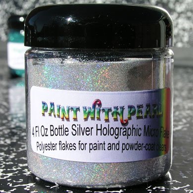 4 oz Jar Silver Holographic Metal Flake