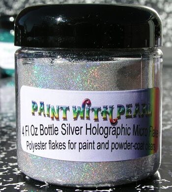 4 oz Jar Silver Holographic Metal Flake