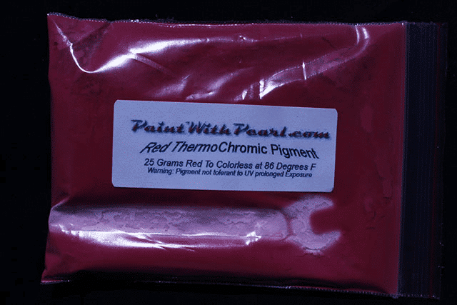 Red thermochromic paint pigment - red thermo.