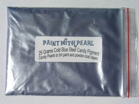 25 gram bag of Cold Blue Steel Candy Pearl