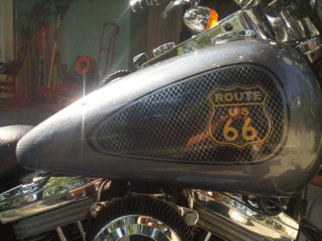 Route 66 Harley by Gary Matoucha