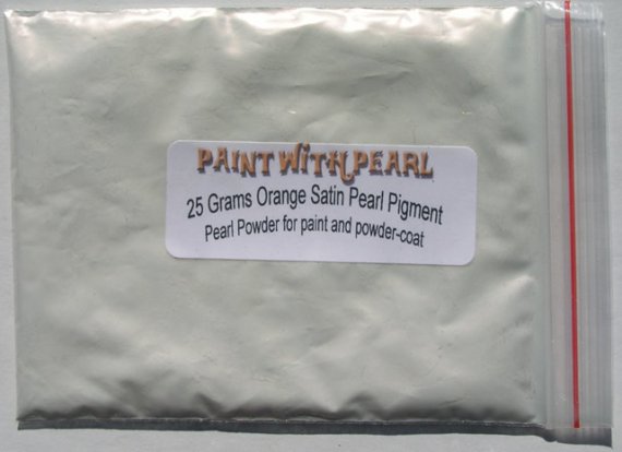 25 gram bag of Orange Satin Ghost Pearl