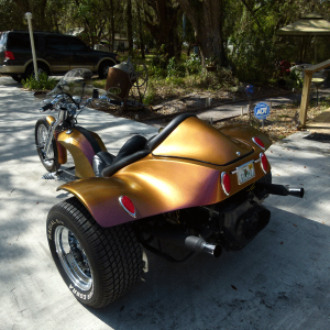 Custom Chameleon Trike Paint Job on a Trike with our 4739OR.
