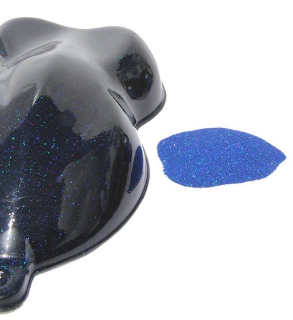 Blue Holographic Flake on speed shape. Great for Custom Paint, Nail Polish, Gelcoat, Concrete Sealer.