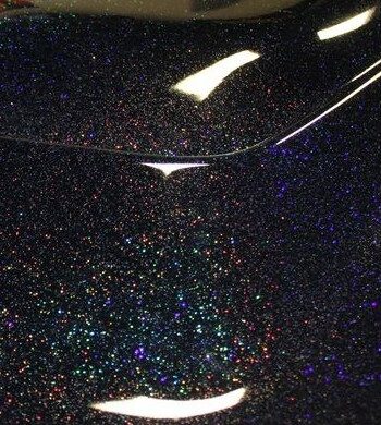 Black Holographic metal flake.