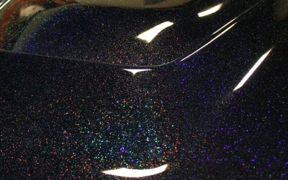 Black Holographic metal flake.