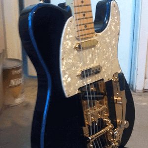 Violet Blue Fender Telecaster painted with our Violet Blue Ghost Pearl
