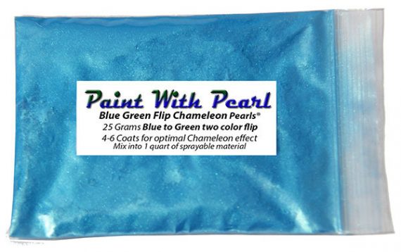 Blue Green Flip Paint Chameleon Pearls - Image 2