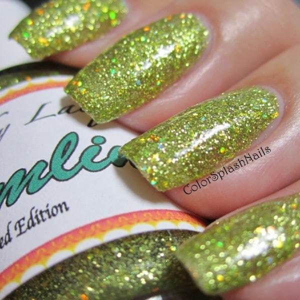 Custom made finger nail polish using our pigments and metal flakes