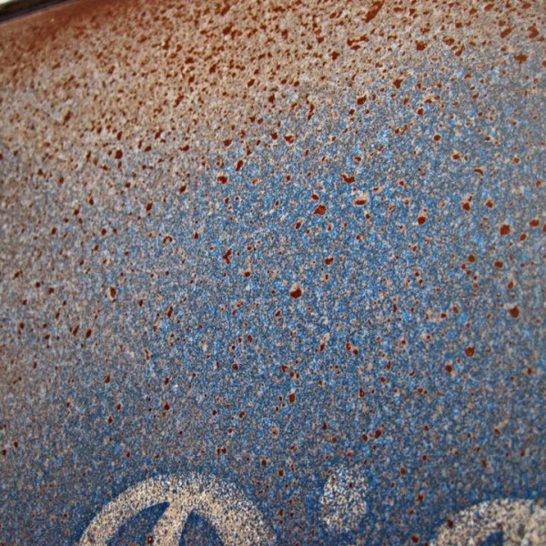 Close up of the detailed work to make this Rust Bucket Mini Cooper. Brilliant.