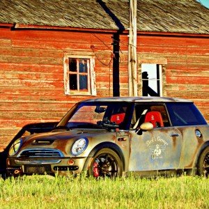 This is no rust bucket mini cooper. It is an effects paint that is getting lots of notoriety for home made DIY custom paint jobs.