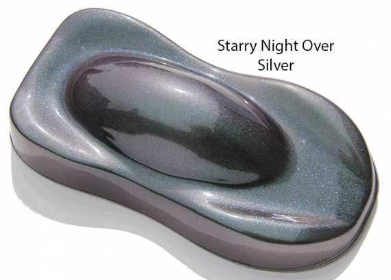Starry Night Teal Blue Purple Dark Midnight Chameleon Pearls.