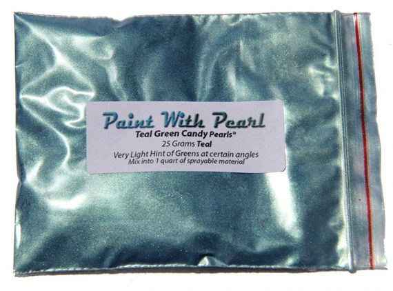 25 Gram Bag of Teal Candy Pearls for Custom Paint , powder coat, Gelcoat, and other coatings.