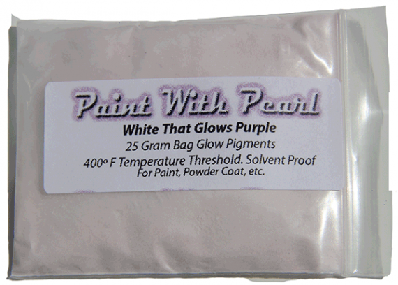 White to Purple Glow In The Dark Paint Pigments - Long Lasting Glow - Image 2