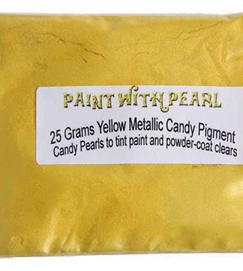 25 Gram Bag of Yellow Metallic Candy Paint Pearls.